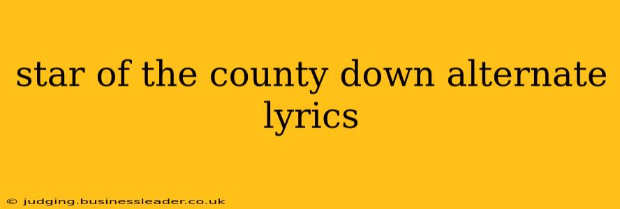 star of the county down alternate lyrics
