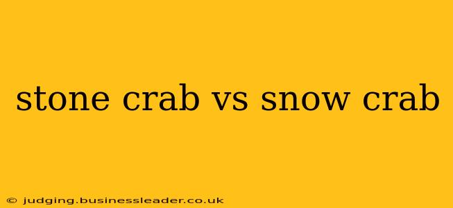 stone crab vs snow crab