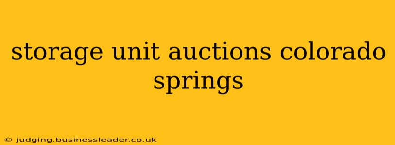 storage unit auctions colorado springs