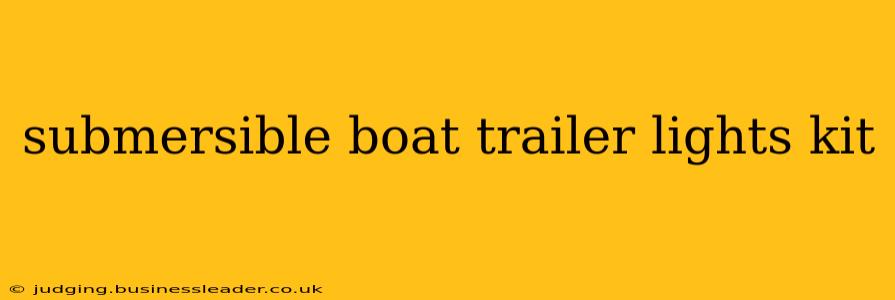 submersible boat trailer lights kit
