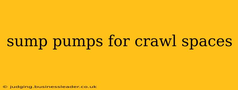 sump pumps for crawl spaces