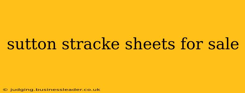 sutton stracke sheets for sale