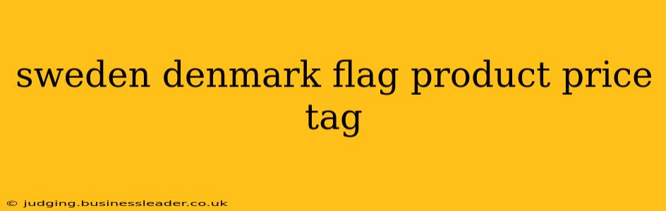 sweden denmark flag product price tag