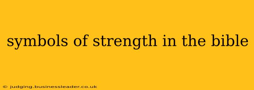 symbols of strength in the bible