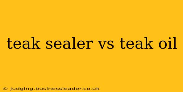 teak sealer vs teak oil
