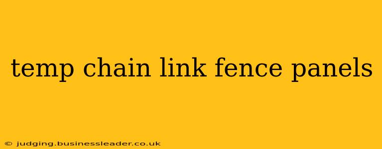 temp chain link fence panels