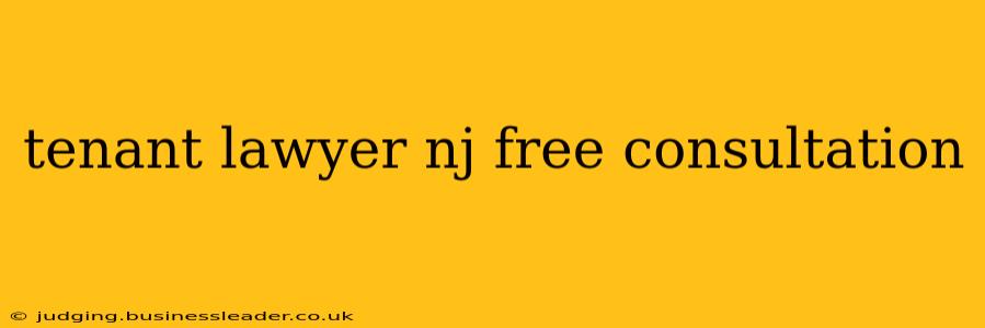 tenant lawyer nj free consultation