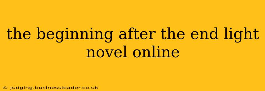 the beginning after the end light novel online
