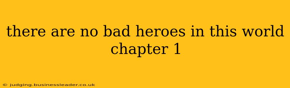 there are no bad heroes in this world chapter 1