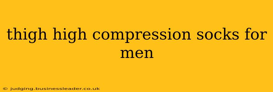 thigh high compression socks for men