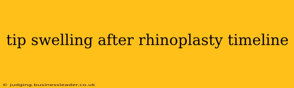 tip swelling after rhinoplasty timeline