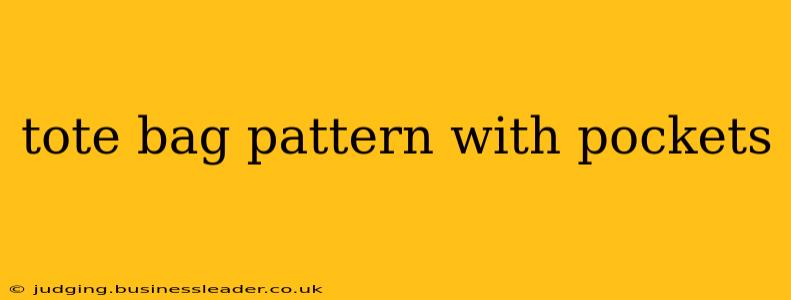 tote bag pattern with pockets