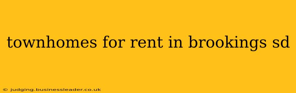 townhomes for rent in brookings sd