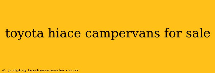 toyota hiace campervans for sale
