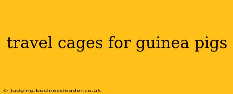 travel cages for guinea pigs