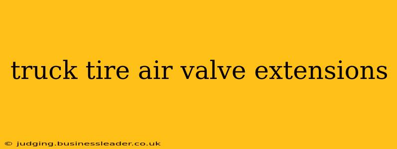 truck tire air valve extensions