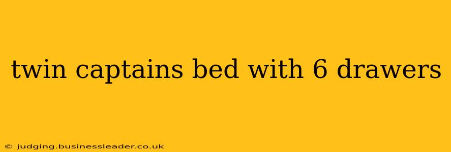 twin captains bed with 6 drawers