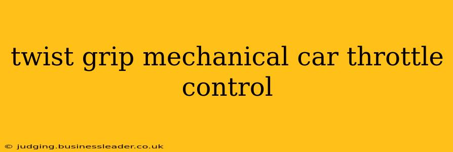 twist grip mechanical car throttle control