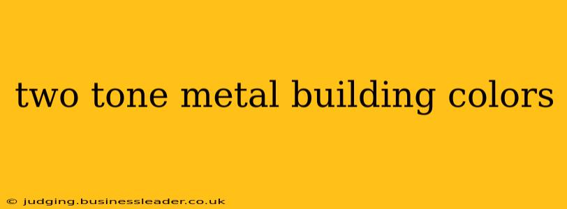 two tone metal building colors