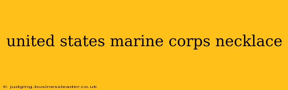 united states marine corps necklace