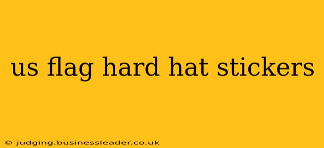 us flag hard hat stickers