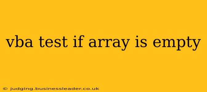 vba test if array is empty