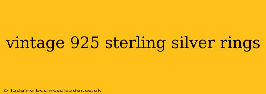 vintage 925 sterling silver rings