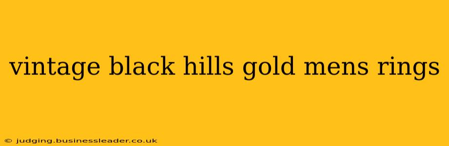 vintage black hills gold mens rings