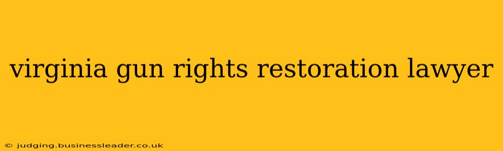virginia gun rights restoration lawyer