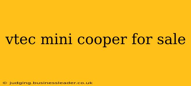 vtec mini cooper for sale