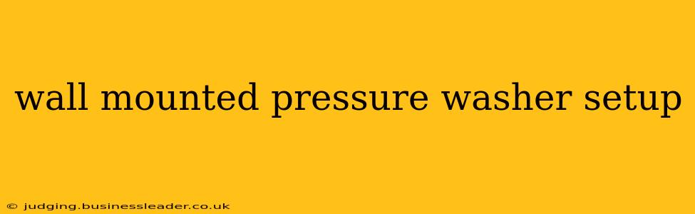 wall mounted pressure washer setup