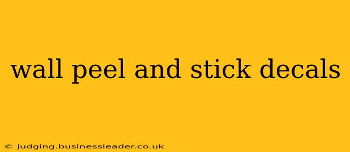 wall peel and stick decals