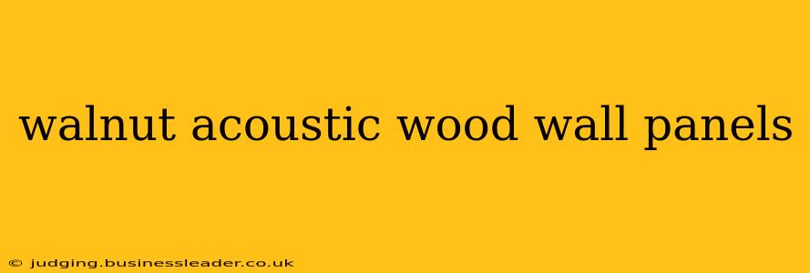 walnut acoustic wood wall panels