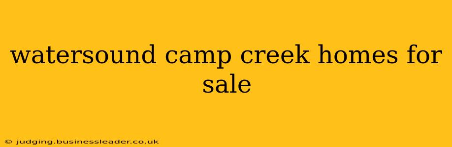 watersound camp creek homes for sale