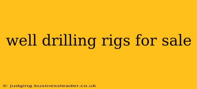 well drilling rigs for sale
