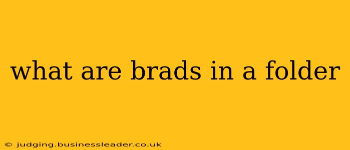 what are brads in a folder