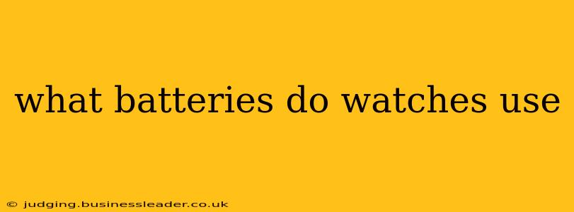 what batteries do watches use