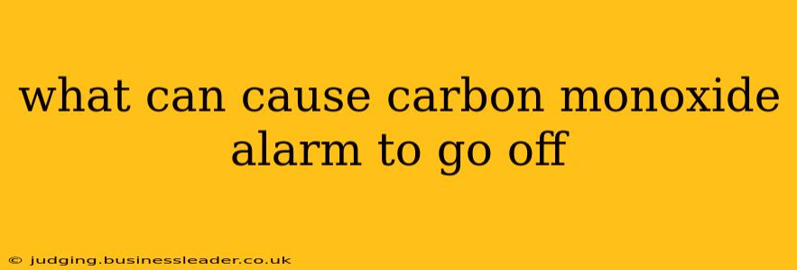 what can cause carbon monoxide alarm to go off