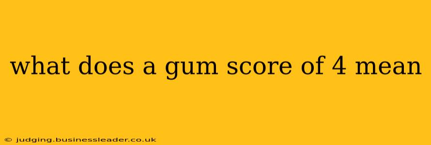 what does a gum score of 4 mean