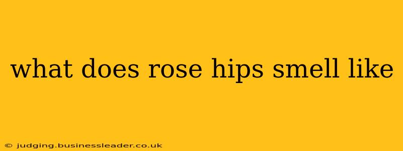 what does rose hips smell like