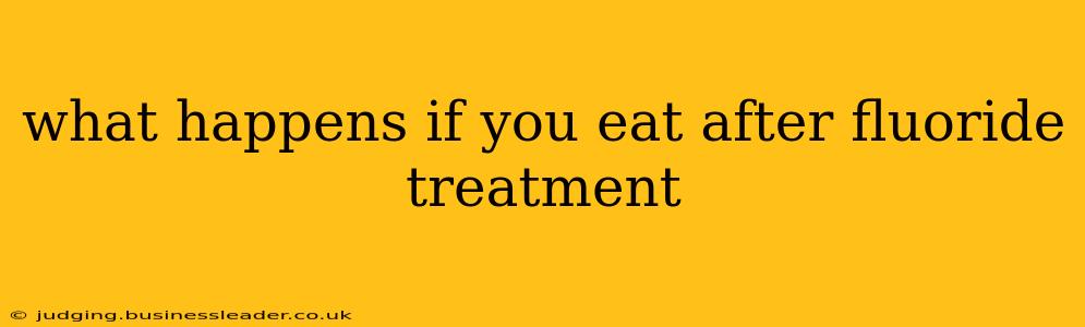what happens if you eat after fluoride treatment