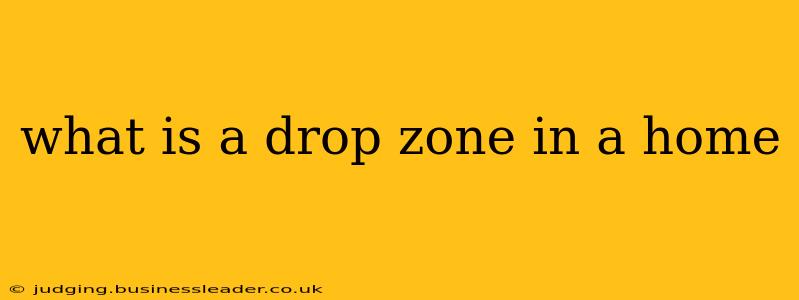what is a drop zone in a home