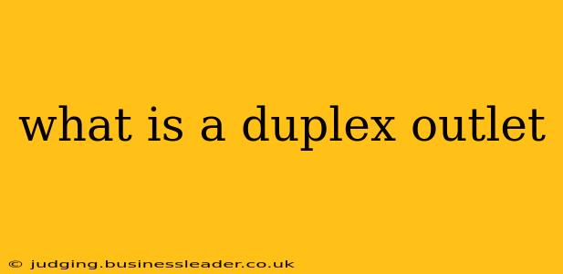 what is a duplex outlet