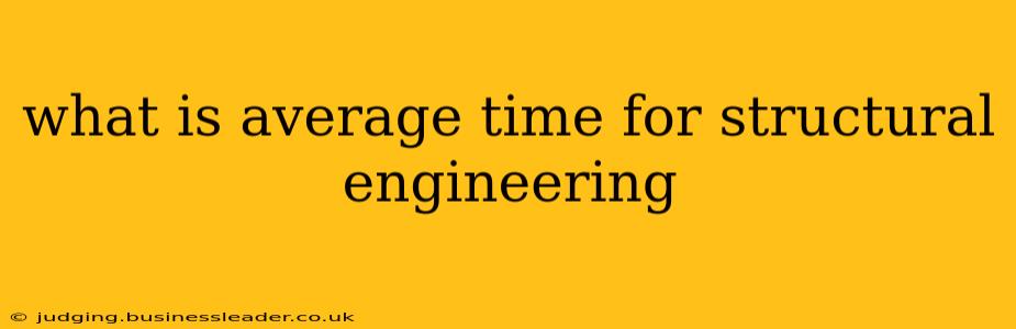 what is average time for structural engineering