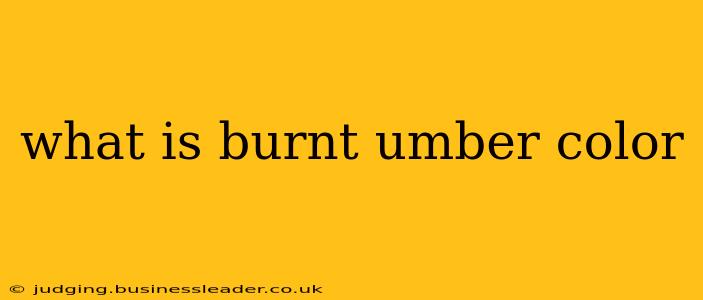 what is burnt umber color