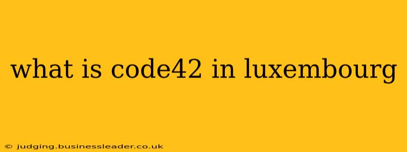 what is code42 in luxembourg