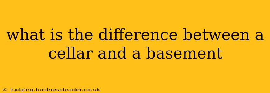 what is the difference between a cellar and a basement