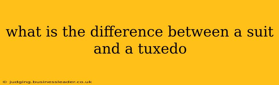 what is the difference between a suit and a tuxedo