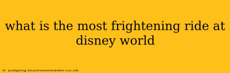what is the most frightening ride at disney world