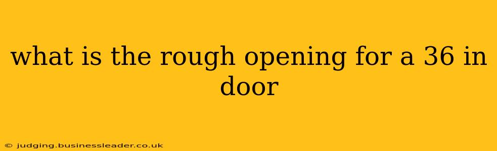 what is the rough opening for a 36 in door
